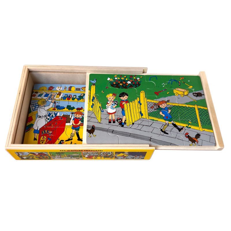 Pippi Långstrump 4st träpussel