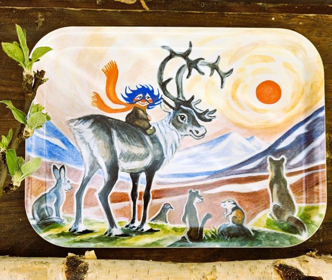 Huvudbild Bricka Plupp Midnattssol 27x20 cm