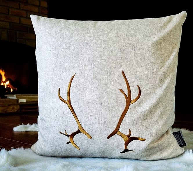 Huvudbild Renhorn kuddfodral 50x50 cm